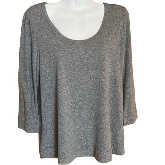 t.la Anthropologie women’s top S pullover minimalist gray lightweight 3/4 sleeve - Picture 1 of 8